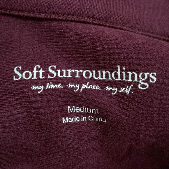 Soft Surroundings Santa Barbara Button Down Asymmetrical Hem Tunic Sz M - Picture 5 of 7